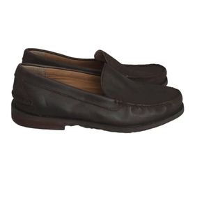 POLO RALPH LAUREN KRISTOFER SO- LFR BROWN LEATHER LOAFERS  SIZE 11D